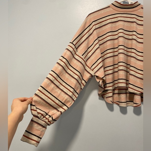 Free People Steph Tee in Heater Pastel Combo Size Small S Oversized Lagenlook - Picture 5 of 7